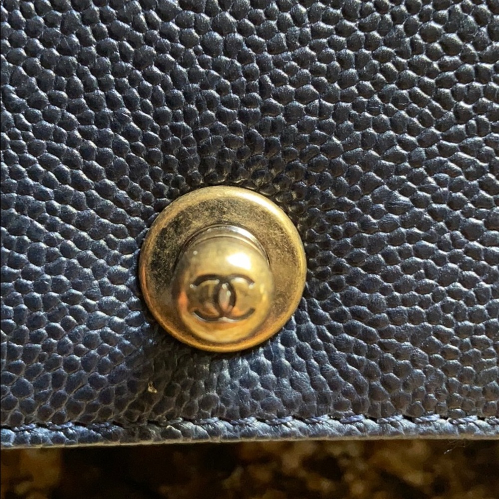 Chanel jumbo boy bag (navy) bronze hardware - Picture 6 of 9
